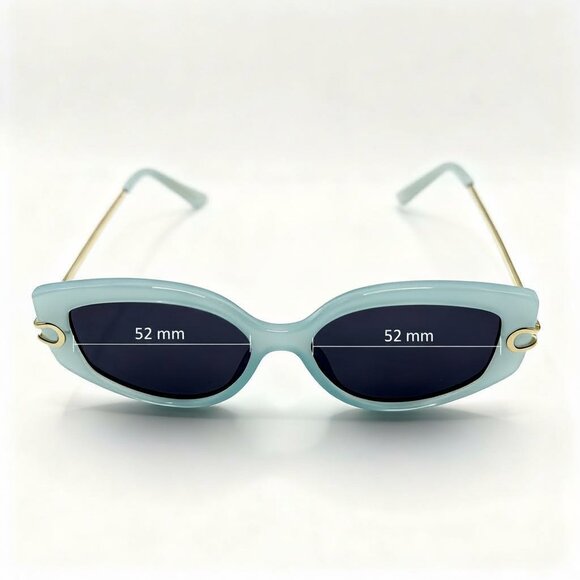 NEW Cosmic Blossom Trendy Designer Style Sunglasses - Blue Ice - Picture 4 of 5